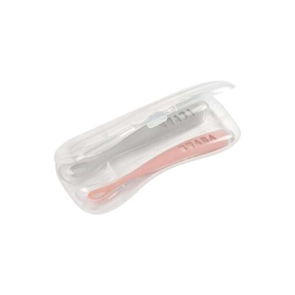 1st Stage Silicone Spoons 2 Pack - Pink/Light Mist