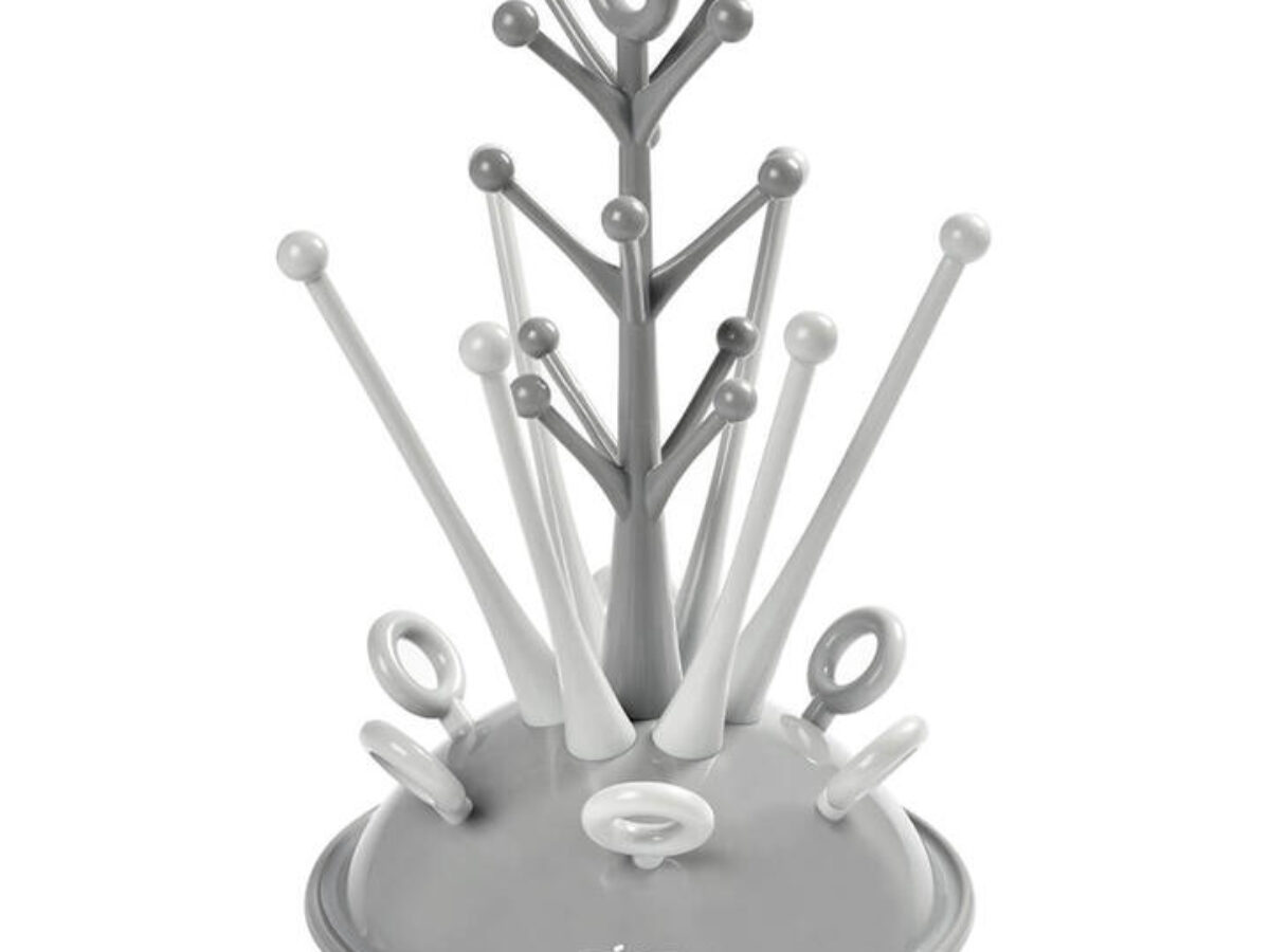 Baby Bottle Countertop Tree Drying Rack Grey Juna Bear