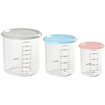 Set of 3 Conservation Jars (1 Baby / 1 Maxi / 1 Maxi +) - Pink, Blue, Light Mist