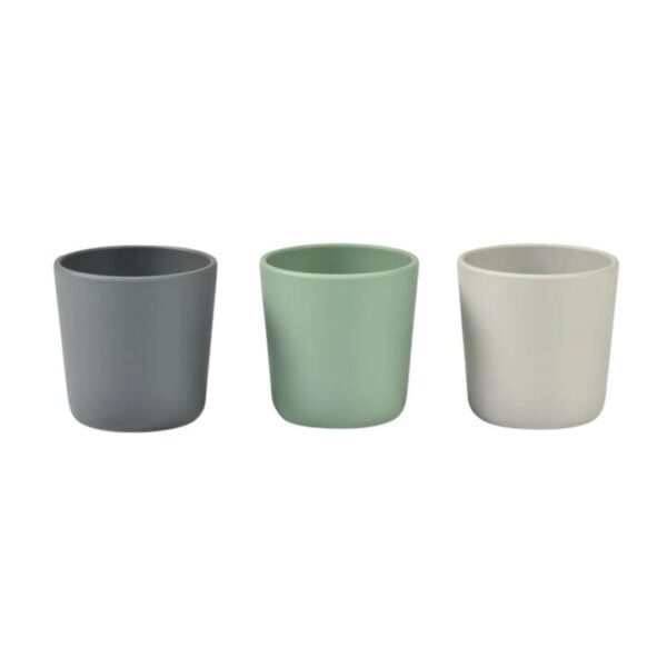 Silicone Anti-Slip Cup - Set of 3 - Grey / Sage / Velvet
