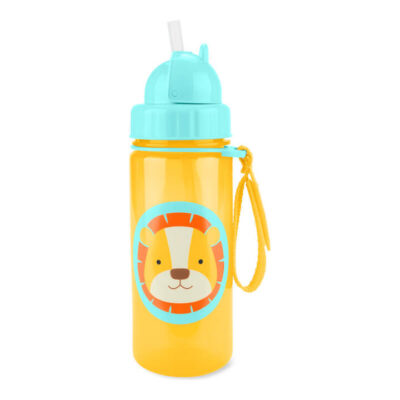 Zoo PP Straw Bottle 390ml - Lion