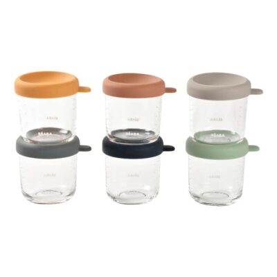 Glass & Silicone Containers 6 Pack - 250ml