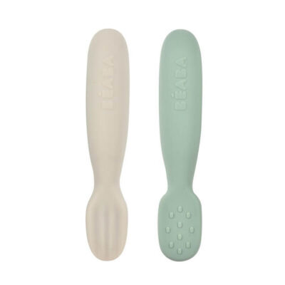 Silicone Pre-Spoons 2 Pack - Sage Green/Velvet Grey