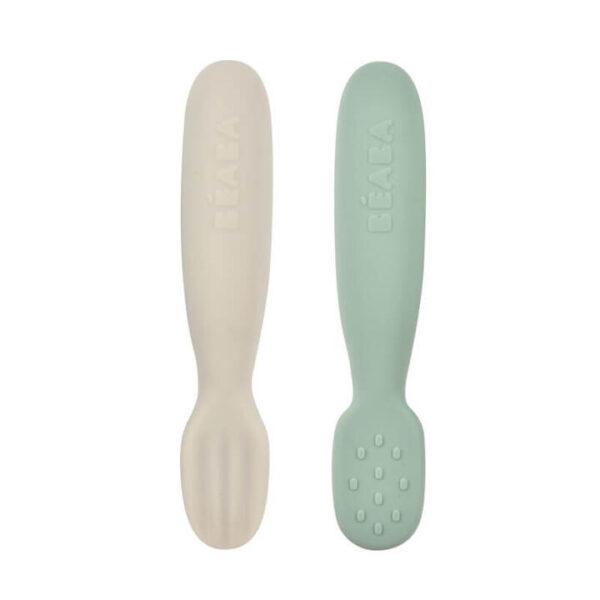 Silicone Pre-Spoons 2 Pack - Sage Green/Velvet Grey