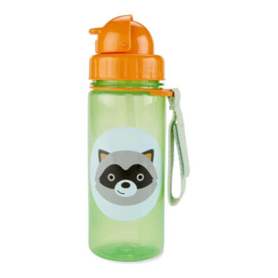 Zoo PP Straw Bottle 390ml - Raccoon