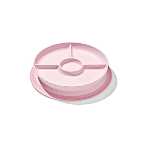 Stick & Stay Suction Divided Plate - Blossom