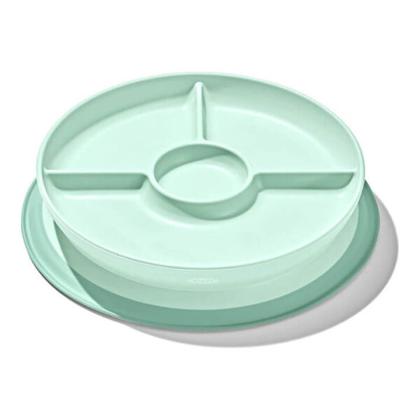 Stick & Stay Suction Divided Plate - Opal