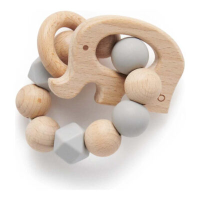 Elephant Teething Ring - Grey