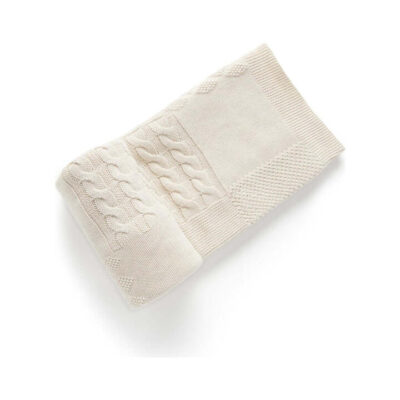 Textured Patchwork Blanket - Wheat Melange