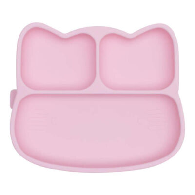 Cat Stickie Plate - Powder Pink