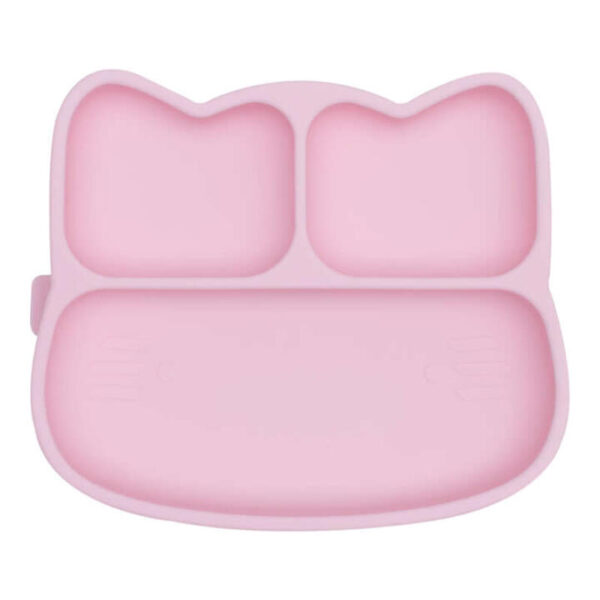 Cat Stickie Plate - Powder Pink