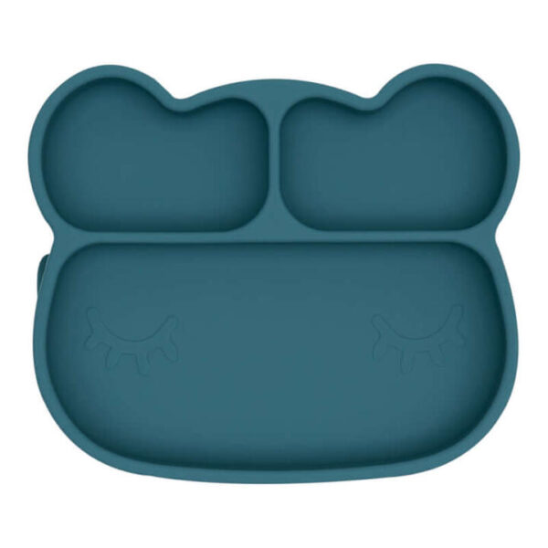 Bear Stickie Plate - Blue Dusk