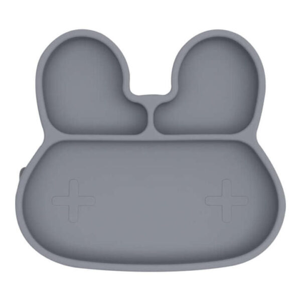 Bunny Stickie Plate - Grey