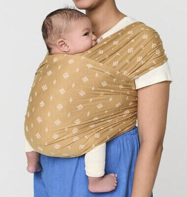 Aura Sustainably Sourced Knit Baby Wrap - Camel Harvest