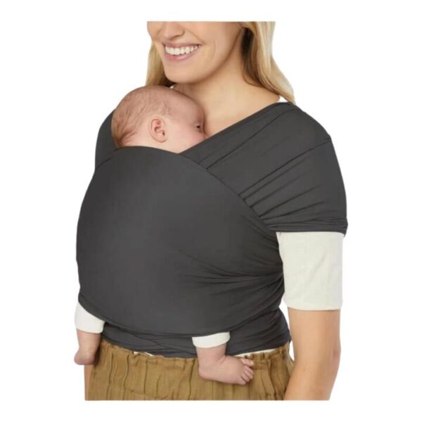 Aura Sustainably Sourced Knit Baby Wrap - Soft Black