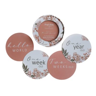 Rosette & Pink Sand Reversible Milestone Cards