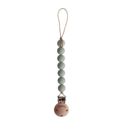 Silicone Pacifier Clip - Halo - Sage