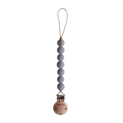 Silicone Pacifier Clip - Halo - Stone