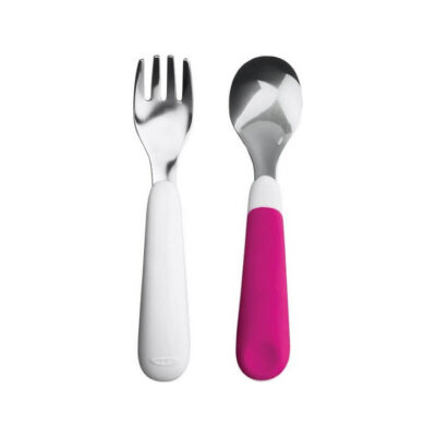 Fork & Spoon Set - Pink