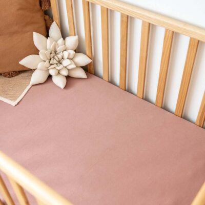 Organic Fitted Cot Sheet - Heather