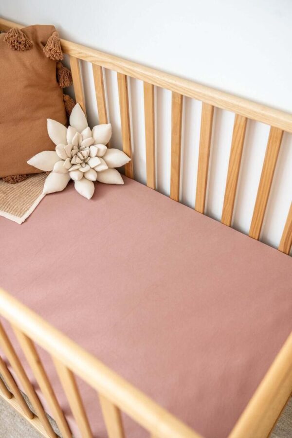 Organic Fitted Cot Sheet - Heather