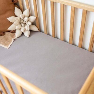 Organic Fitted Cot Sheet - Lilac