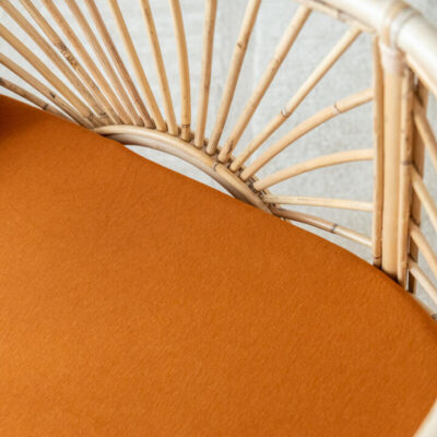 Organic Fitted Bassinet/Change Pad Sheet - Rust