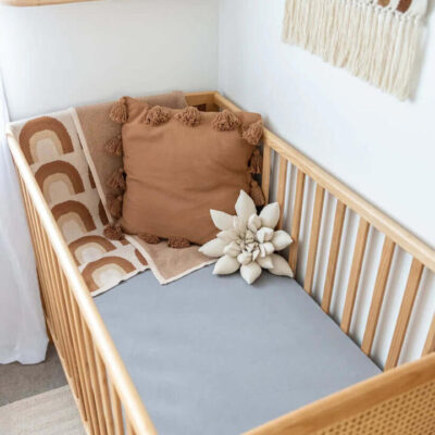 Organic Fitted Sheets - Cot - Cloud