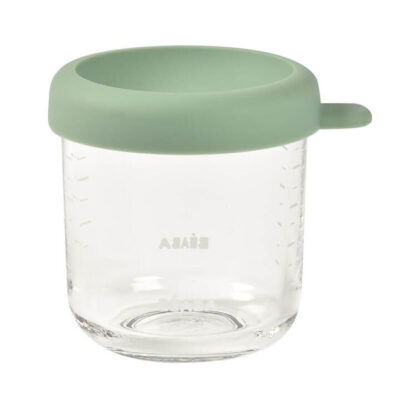 Glass & Silicone Container 250ml - Sage Green