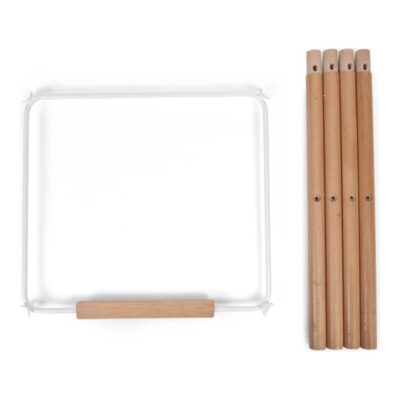 Evolu Extra Set Long Legs + Footrest - Wood - Natural White