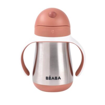 Stainless Steel Straw Cup 250ml - Terracotta