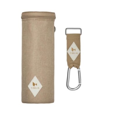 Insulated Eco Bottle Bag with Pram Strap - Caramel