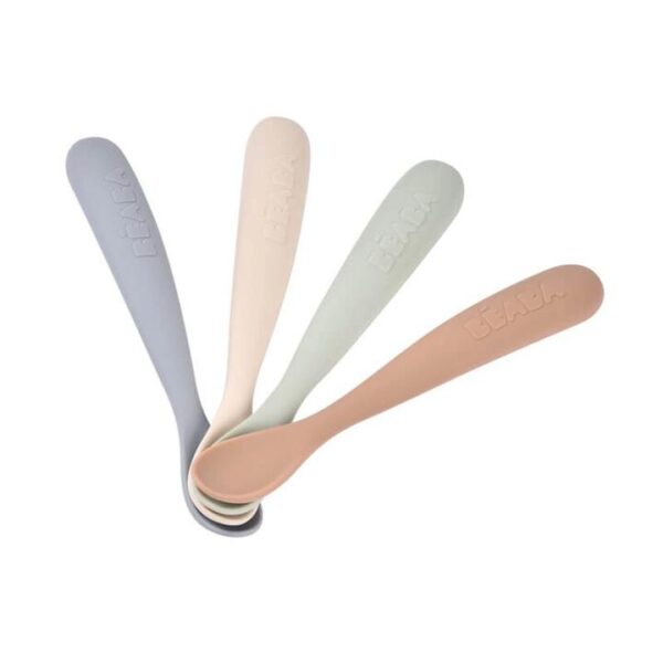 1st Stage Silicone Spoons 4 Pack - Natural