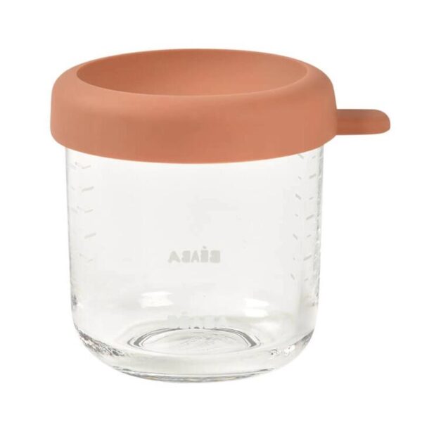 Glass & Silicone Container 250ml - Terracotta