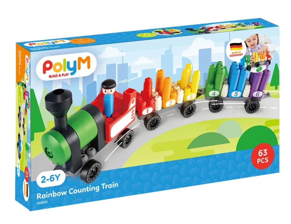 Poly M Rainbow Counting Train Kit