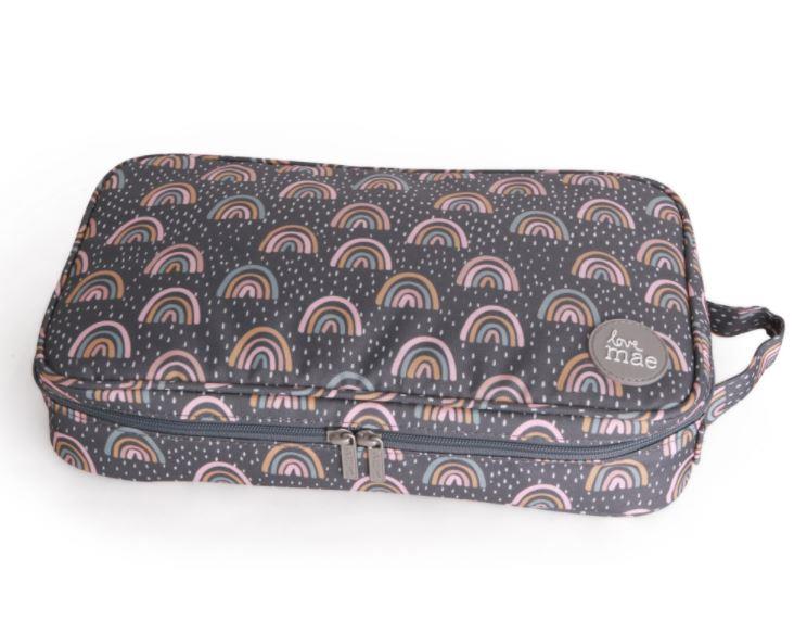 Love Mae Cooler Lunch Bag with Ice Brick Rainbows