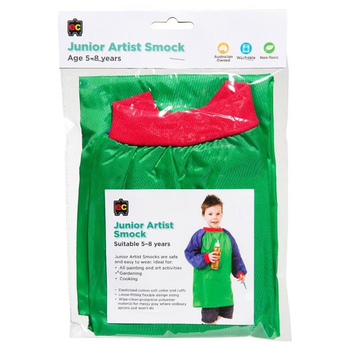 Junior Artist Smock Green & Blue Age 5-8