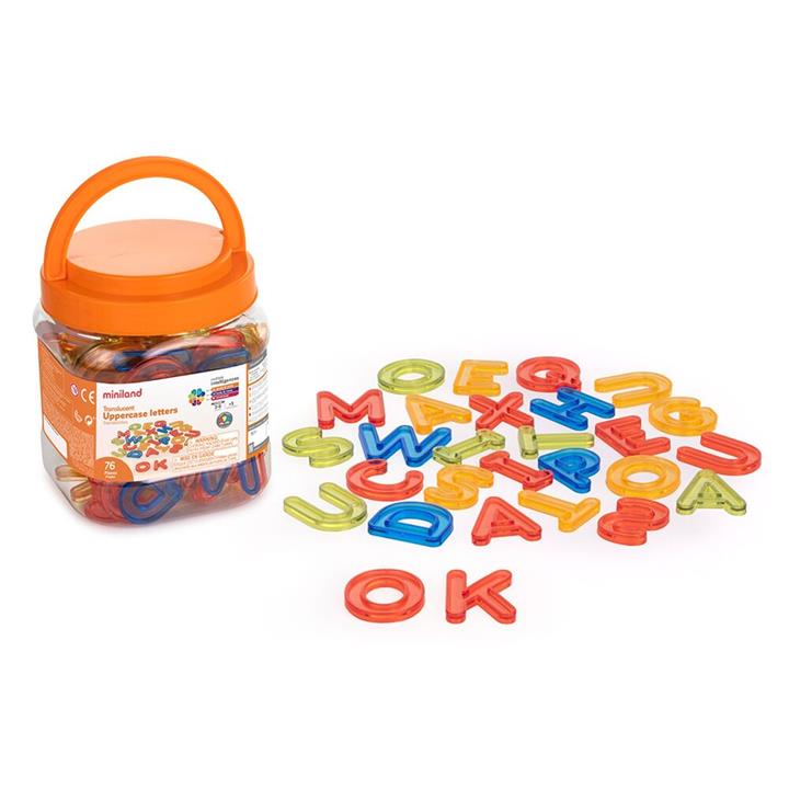 Miniland Translucent Lower Case Letters, 76 pcs