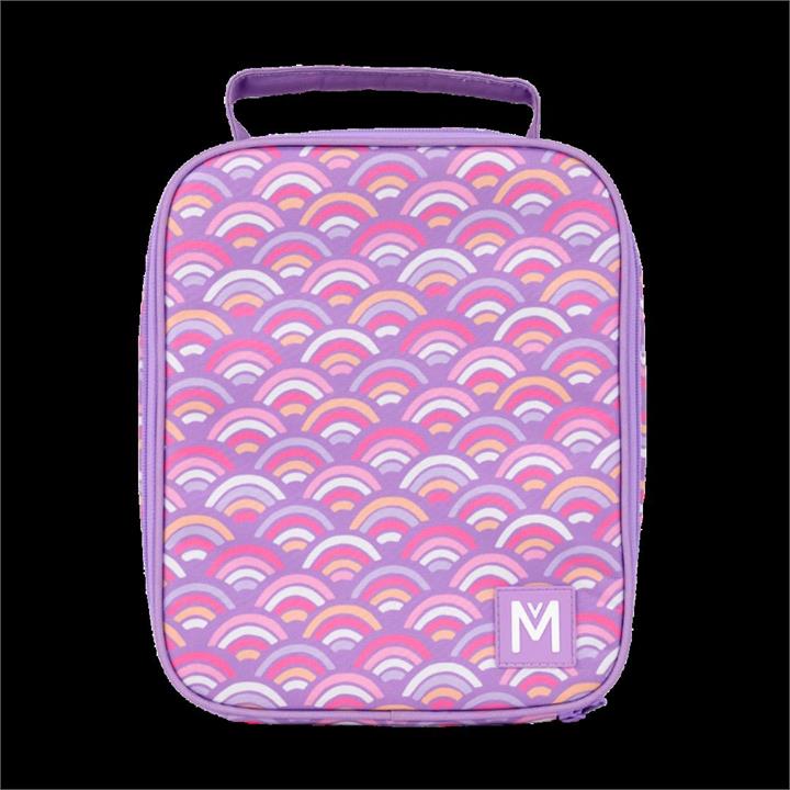 MontiiCo Insulated Large Lunch Bag and Ice Pack Rainbow Roller