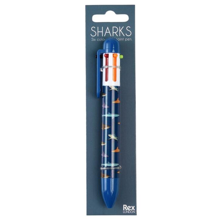 Rex London Six Colour Pen - Sharks