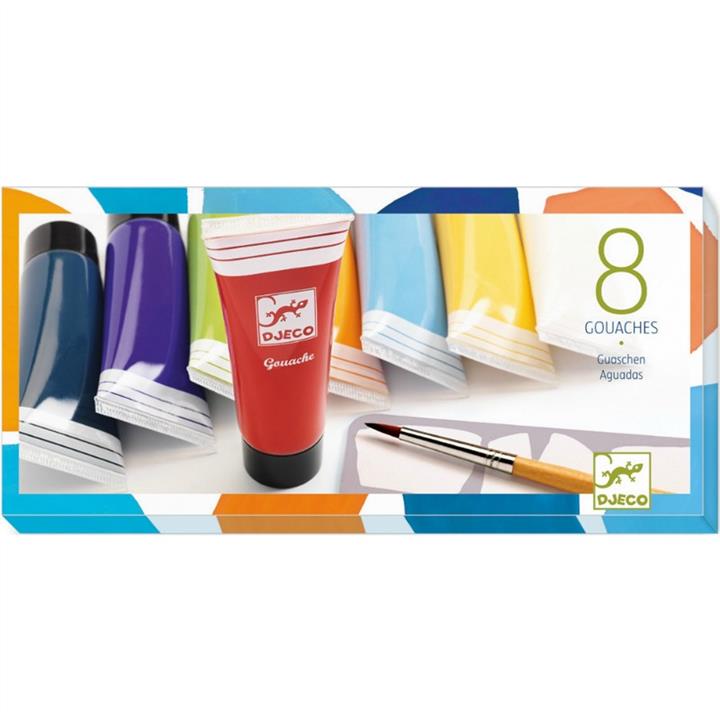 Djeco 8 tubes of Classic Gouache Paints