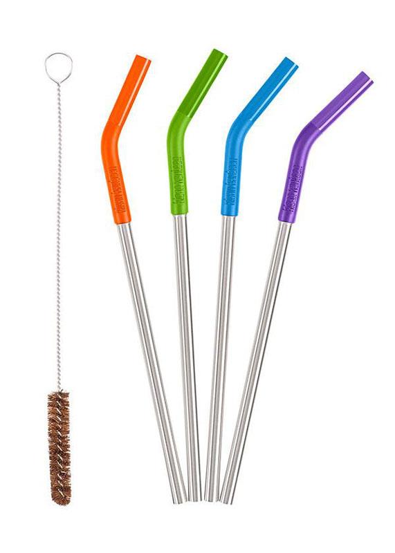 Klean Kanteen Stainless Steel Straws 4 pk Multicoloured