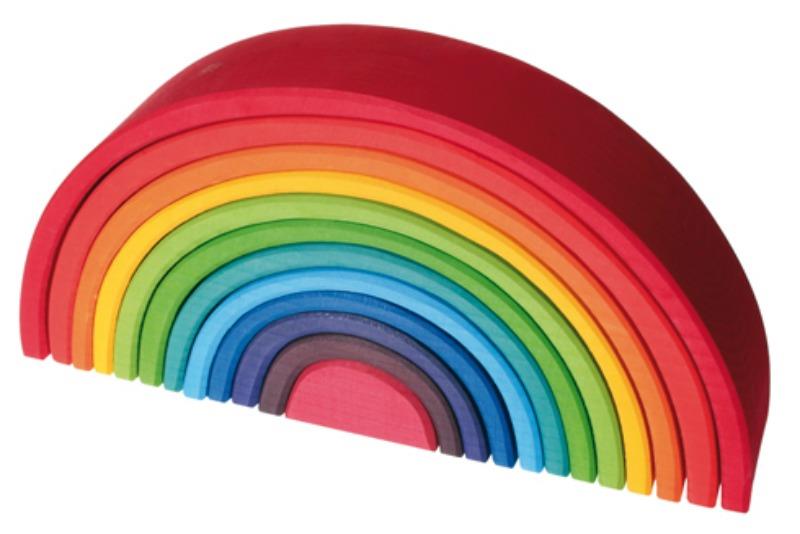 Grimm's Large Wooden Rainbow 12pcs