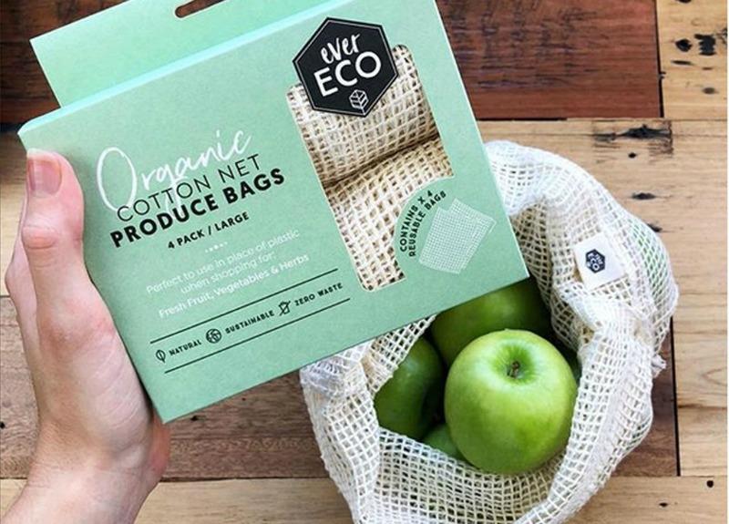 Organic Cotton Net Produce Bags set of 4