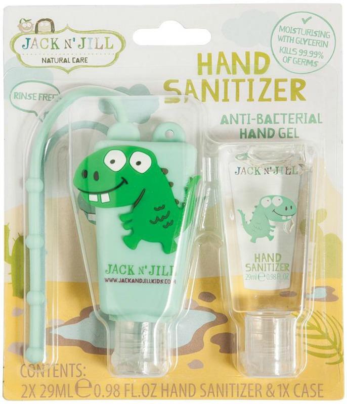 Jack N Jill Dino Hand Sanitiser 2pk and Holder