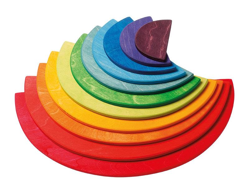 Grimm's Wooden Rainbow Semicircles 11pcs