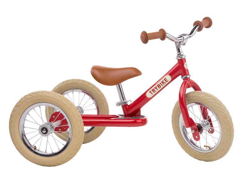 Trybike Steel Red Vintage Edition 2 in 1 Balance Bike