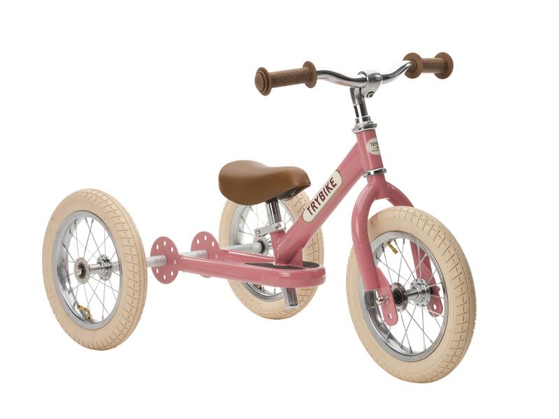Trybike Vintage Pink 2 in 1 Balance Bike