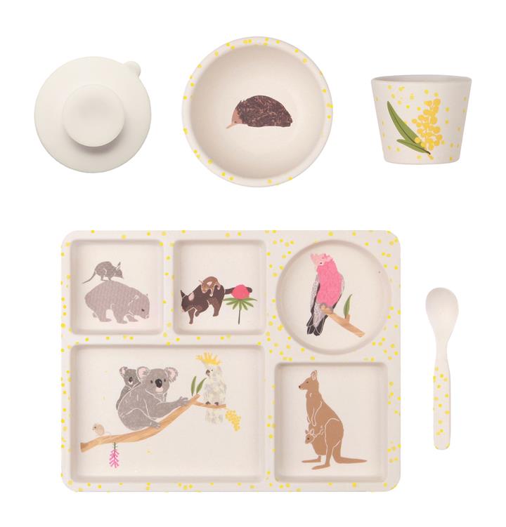 Love Mae Divided Plate 5 Piece Set Australiana