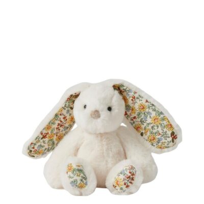 Jiggle & Giggle Floral White Bunny Rattle
